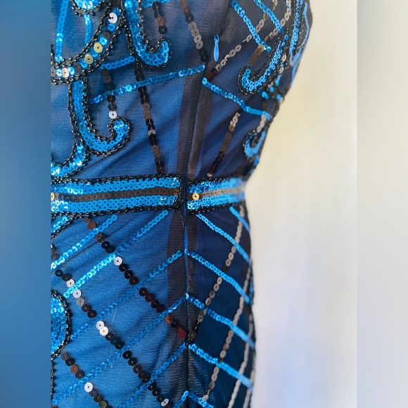Blue sequined flapper dress - Picture 8 of 8
